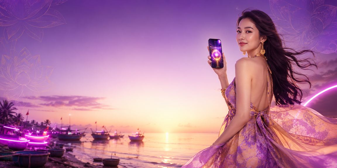 Người chơi thư giãn tại bãi biển Mũi Né vừa chơi casino mobile trên điện thoại
